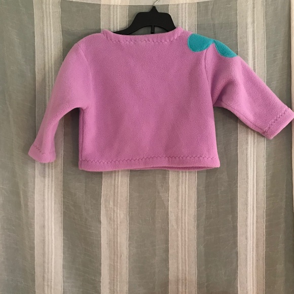Girl’s Size 2 lilac and aqua fleece top - Picture 2 of 5